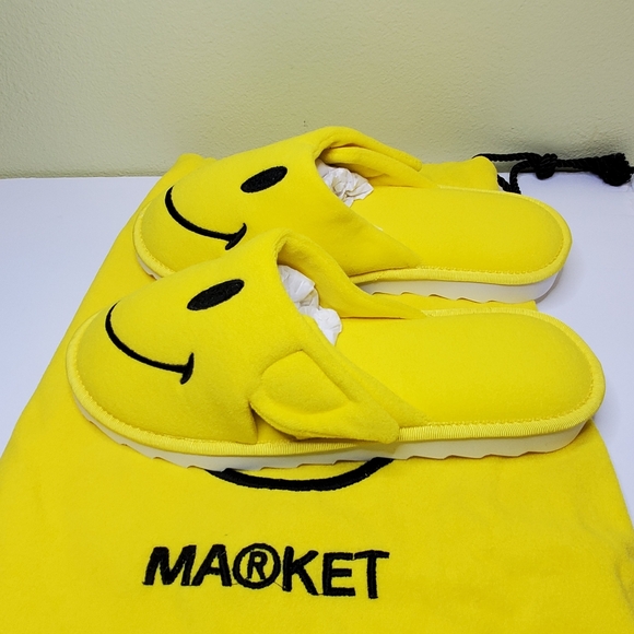 Market Smiley Slippers New In Bag Yellow Happy Vintage 1971 NEW! - Picture 4 of 8
